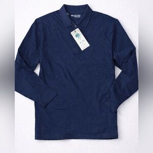 Selected Homme Men’s Navy Long Sleeve Polo Shirt | Medium | NWT